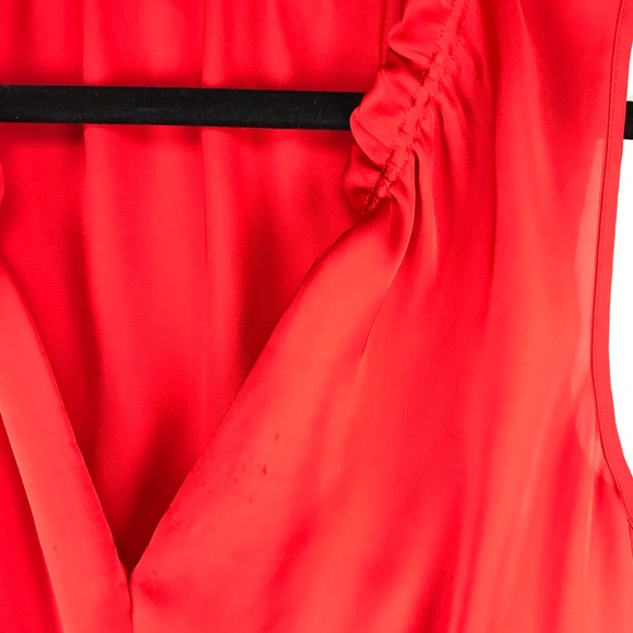 Red Ruffles Satin Top ❤️ - Picture 2 of 8